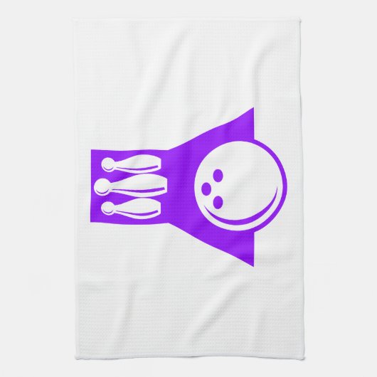 Violet Paarse Bowling Theedoek (Verticaal)