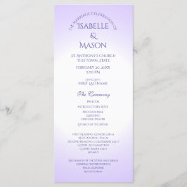 Violet Paarse bruiloft programma Programmakaart