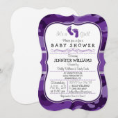 Violet Paarse Camo, Camouflage Baby shower Kaart (Voorkant / Achterkant)