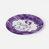 Violet Paarse Camo, Camouflage Baby shower Papieren Bordje (Gekanteld)