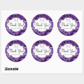 Violet Paarse Camo, Camouflage bruiloft Ronde Sticker (Vel)