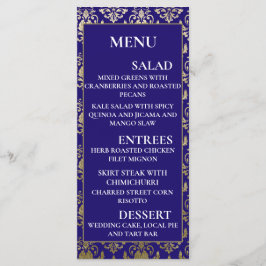 Violet Paarse en gouden patroon | Moderne bruiloft Menu