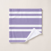 Violet Paarse en witte strepen Bad Handdoek (Wasdoekje)