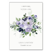 Violet Paarse Floral Wedding vouwt kaarten (Voorkant)
