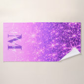 Violet Paarse Glitter Badhanddoek (Badhanddoek)