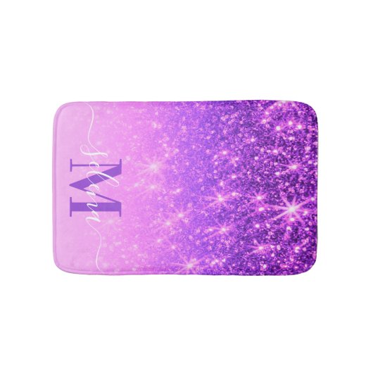 Violet Paarse Glitter Badmat (Voorkant)