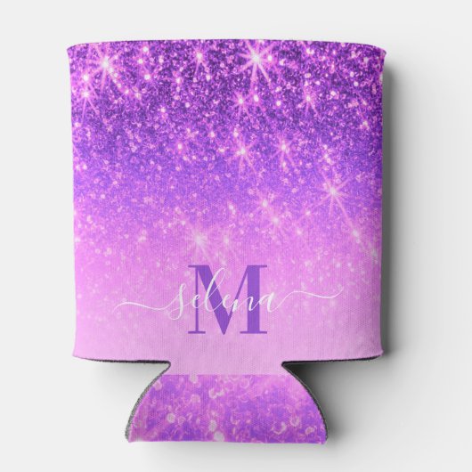 Violet Paarse Glitter Blikjeskoeler (Achterkant)