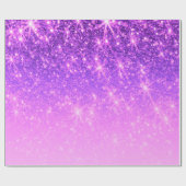 Violet Paarse Glitter Cadeaupapier (Vlak)