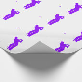 Violet Paarse Golf Cadeaupapier (Hoek)
