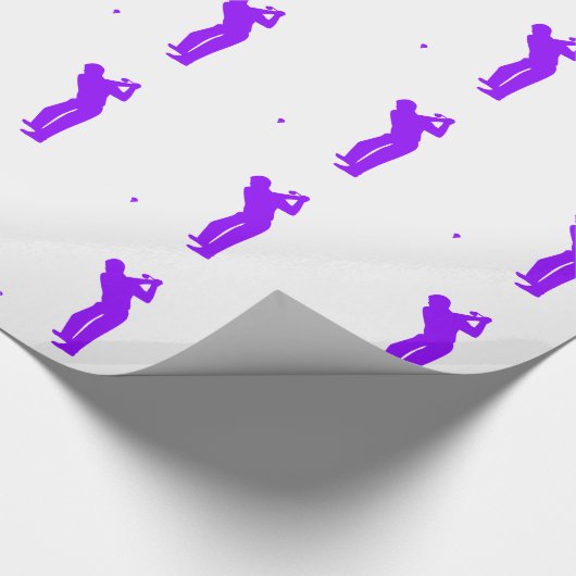 Violet Paarse Golf Cadeaupapier (Hoek)