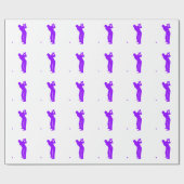Violet Paarse Golf Cadeaupapier (Vlak)