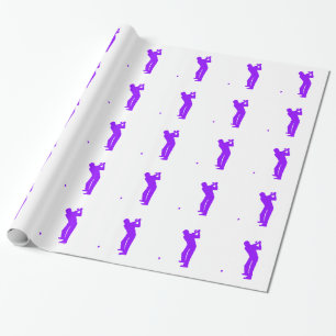Violet Paarse Golf Cadeaupapier