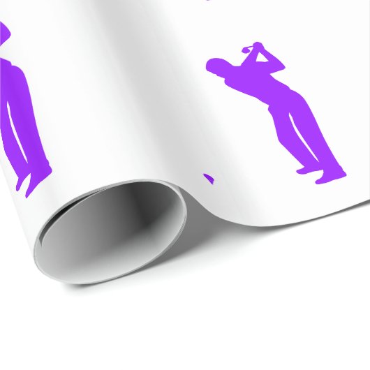 Violet Paarse Golf Cadeaupapier (Rol Hoek)