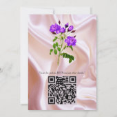 Violet-paarse, goud & Roos, Roze, Magenta Zijde Kaart (Achterkant)