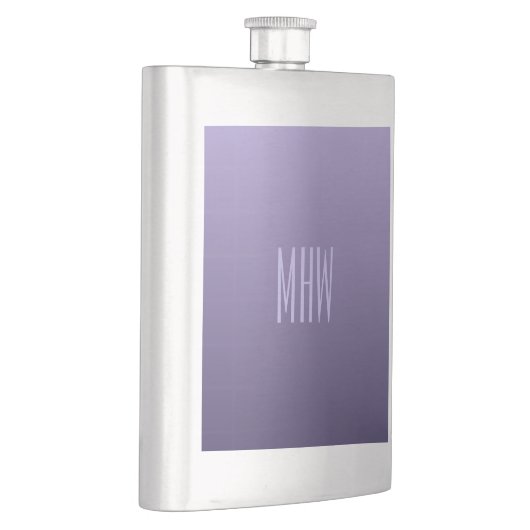 Violet Paarse Gradient aangepaste monogram kolf Heupfles (Rechts)