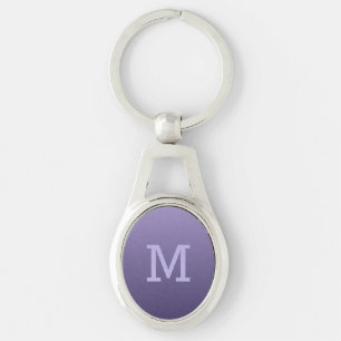 Violet Paarse Gradiënt aangepaste monogram sleutel Sleutelhanger