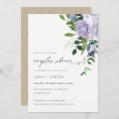 Violet Paarse haafy-paren schoeisel uitnodigen Bedankkaart (Voorkant / Achterkant)