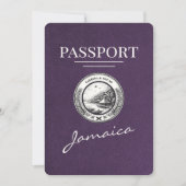 Violet Paarse Jamaica Passport Bewaar de datum Save The Date (Voorkant)