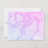 Violet, Paarse, Lavendel Rozen Trouwtafel Naam Notitiekaartje (Achterkant)