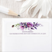 Violet Paarse Lavendel Wildbloemen Retouradres| Etiket (Insitu)