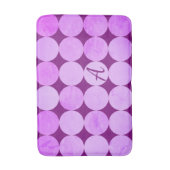 Violet, Paarse magenta & roze cirkels Monogram Badmat (Voorkant Verticaal)