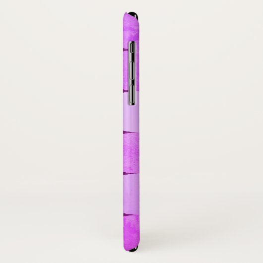 Violet, Paarse magenta & roze cirkels Monogram Case-Mate iPhone Case (Achterkant/links)