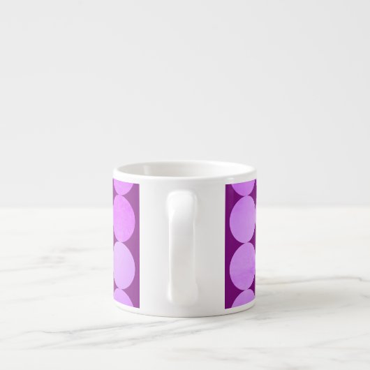 Violet, Paarse magenta & roze cirkels Monogram Espresso Kop (Achterkant)