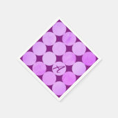 Violet, Paarse magenta & roze cirkels Monogram Servet (Hoek)
