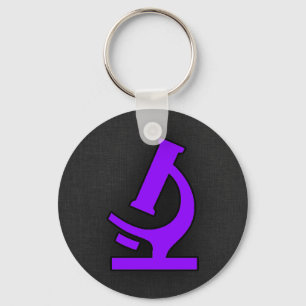 Violet Paarse microscoop Sleutelhanger