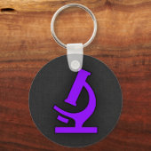 Violet Paarse microscoop Sleutelhanger (Voorkant)