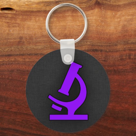 Violet Paarse microscoop Sleutelhanger (Voorkant)