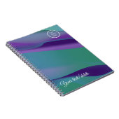 Violet paarse naam logo Spiral Foto Notitieboek (Rechterzijde)