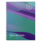 Violet paarse naam logo Spiral Foto Notitieboek (Voorkant)