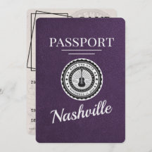 Violet Paarse Nashville Passport Bewaar de datum