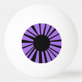 Violet Paarse ogen en zwarte pupil op White Eyebal Pingpongbal (Voorkant)