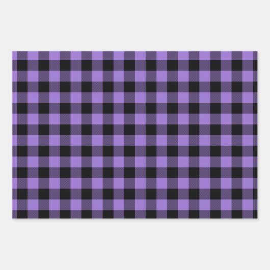 Violet Paarse Ombre Buffalo Plays Small Inpakpapier Vel (Voorkant 3)