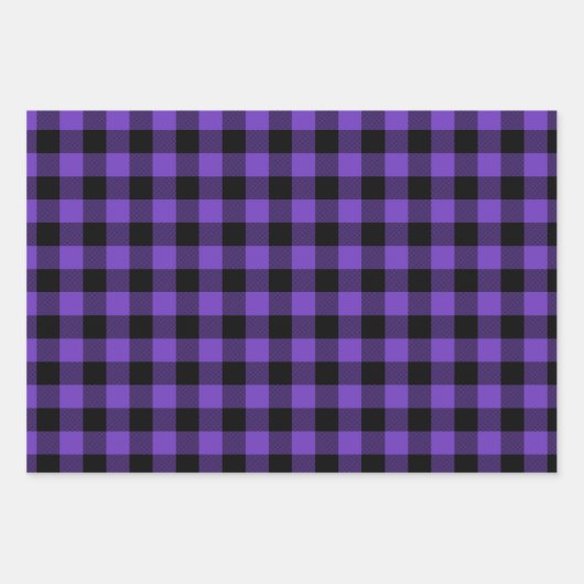 Violet Paarse Ombre Buffalo Plays Small Inpakpapier Vel (Voorkant 2)