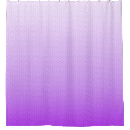 Violet Paarse Ombre Classy Gradient Hexagon Grid Douchegordijn (Voorkant)
