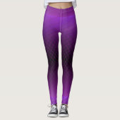 Violet Paarse Ombre Stripes Leggings (Voorkant)
