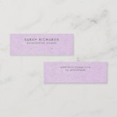 Violet Paarse Oorbel Display Mini Visitekaartje (Voorkant / Achterkant)