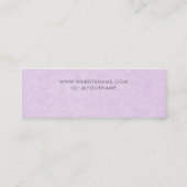 Violet Paarse Oorbel Display Mini Visitekaartje (Achterkant)