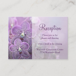 Violet Paarse Orchidee bruiloft Receptie Kaart