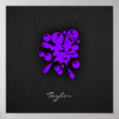 Violet Paarse Paintball Poster (Voorkant)