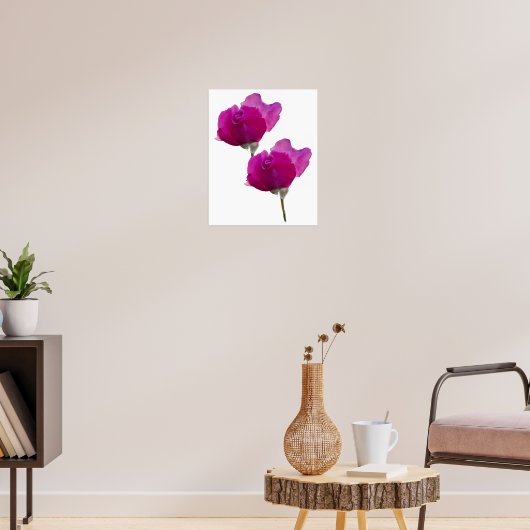 Violet Paarse Roos Bloemen Poster (Woonkamer 3)