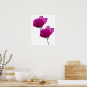 Violet Paarse Roos Bloemen Poster (Keuken)