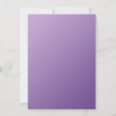 Violet Paarse  Roos Gothic bruiloft Kaart (Achterkant)