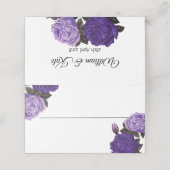 Violet Paarse Roos plaats kaart Plaatskaartje (Buitenkant ongevouwen)