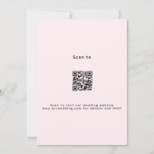 Violet paarse roze bloemboog QR RSVP bruiloft Kaart (Achterkant)