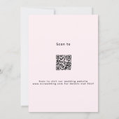 Violet paarse roze bloemboog QR RSVP bruiloft Kaart (Achterkant)