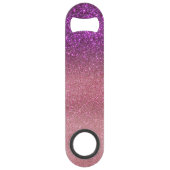 Violet Paarse roze driestal geselt monogram Speed Flessenopener (Achterkant)